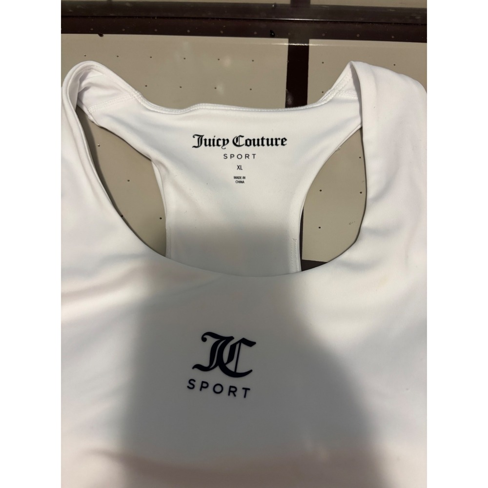 Juicy Couture Sport Tennis Set XL White Red Blue Pleated Skort & Sports Bra NWT - Picture 6 of 7